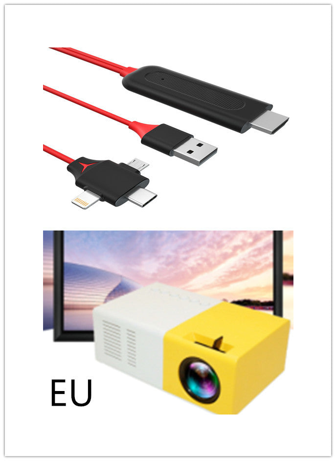 Proiettore Portatile 3D Hd Led Cinema Home Theater Compatibile HDMI Proiettore Audio Usb Yg300 Mini Proiettore