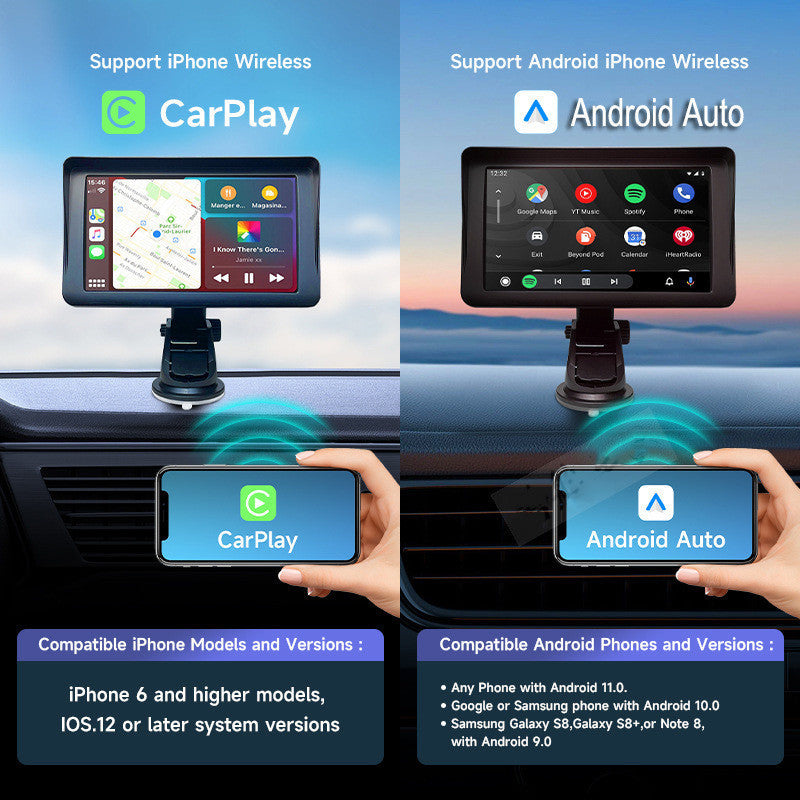 7 IPS Schermo Smart per Auto Wireless Carplay Proiezione Mobile dello Smartphone Navigazione