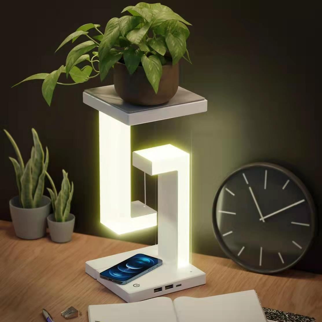 Lampada da tavolo a sospensione wireless per smartphone creativa, lampada per casa