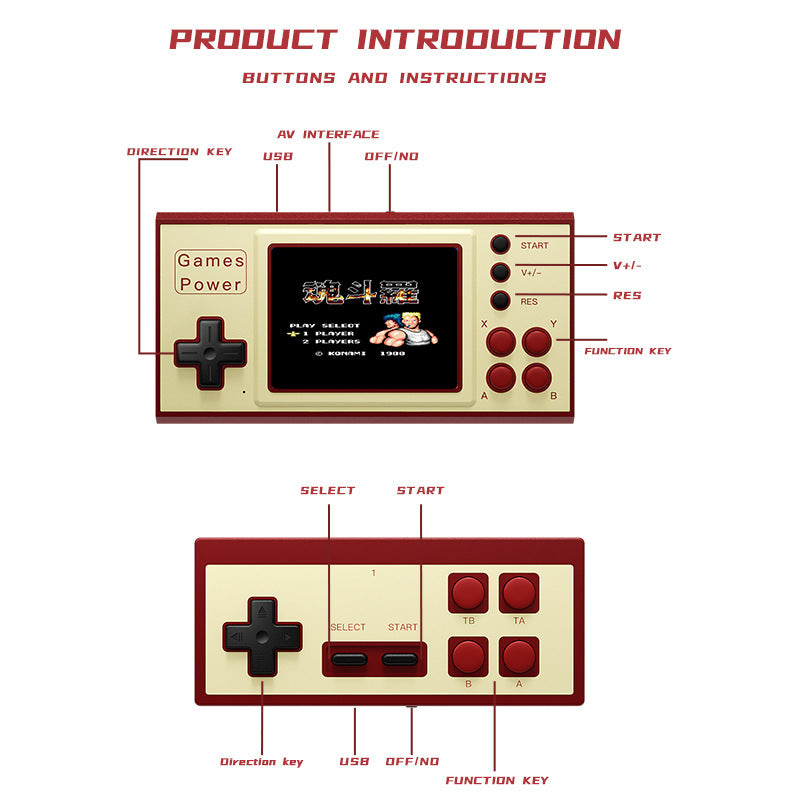 La nuova console di gioco portatile K30 arcade retro nostalgica per battaglie a due giocatori